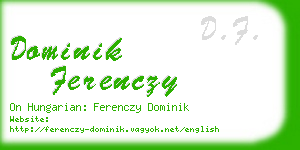 dominik ferenczy business card